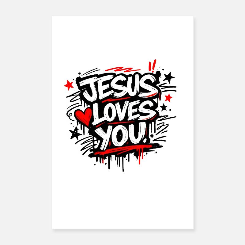 Jésus t’aime Poster 40 x 60 cm