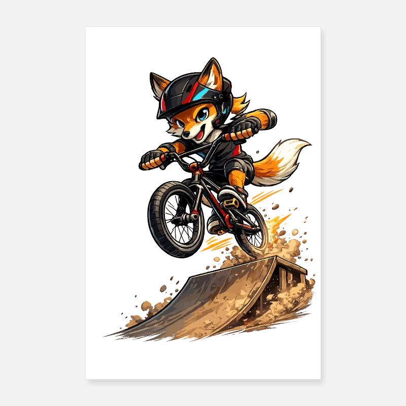 Cascade Fox BMX Jump Ramp Poster 40 x 60 cm