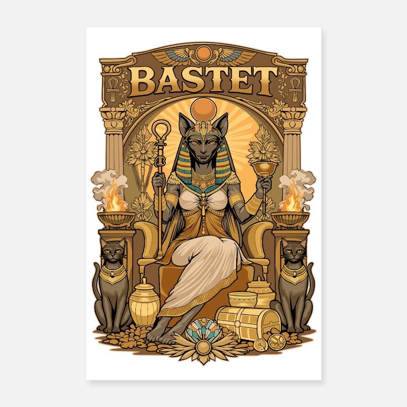 Thron von BASTET Poster 40x60 cm