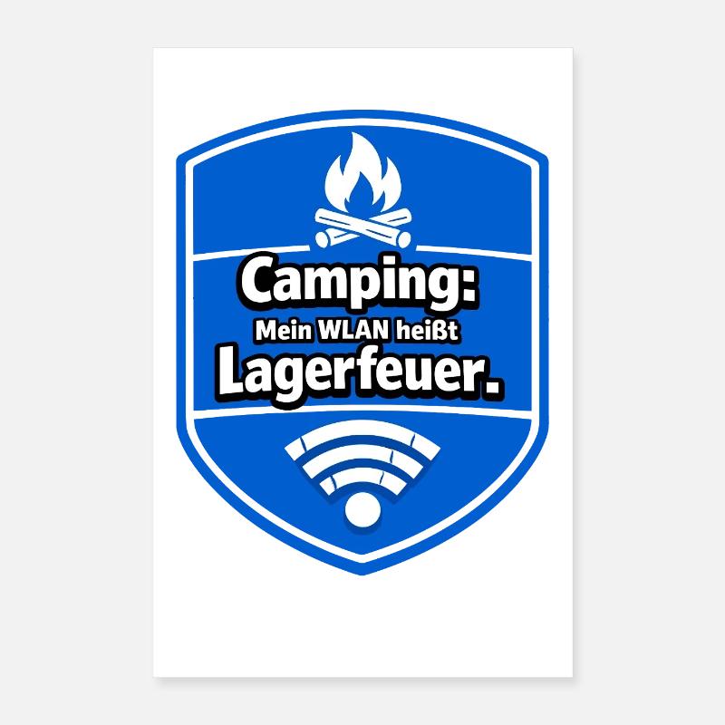 Feu de camp de camping Poster 40 x 60 cm