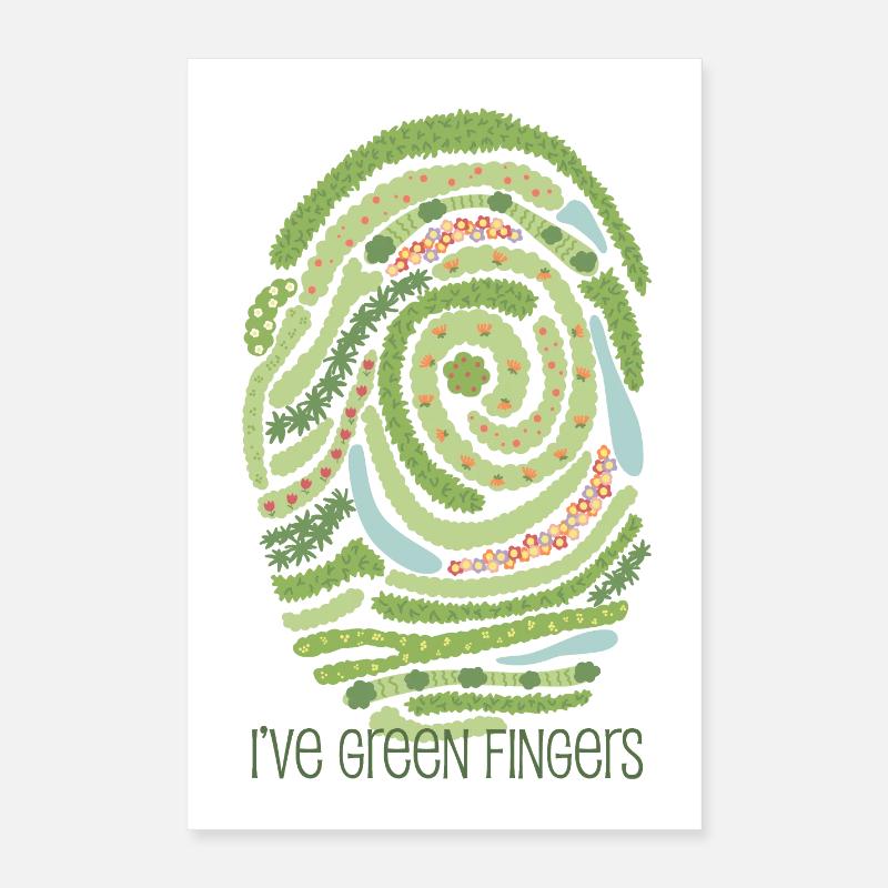 Garten-Fingerabdruck Poster 40x60 cm