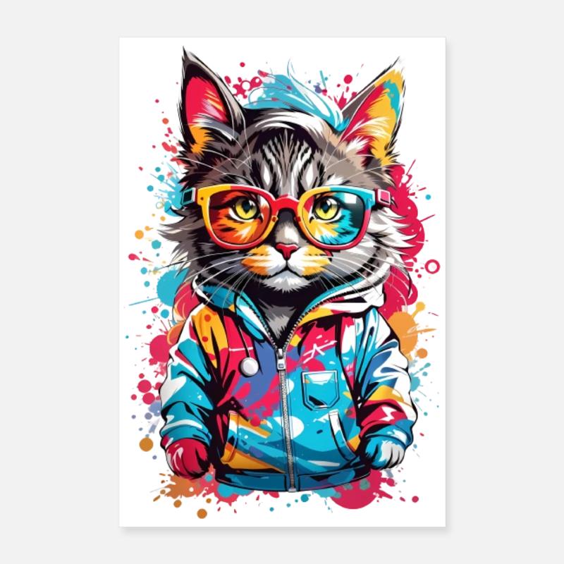 Coole Katze Poster 40x60 cm