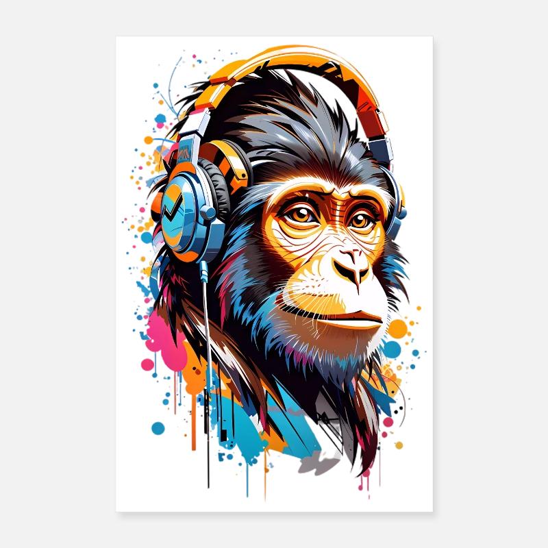 Cool monkey Poster 16" x 24" (40x60 cm)