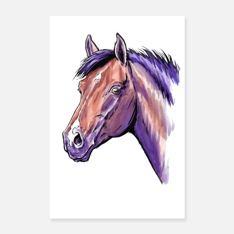 Portrait de cheval Poster 40 x 60 cm