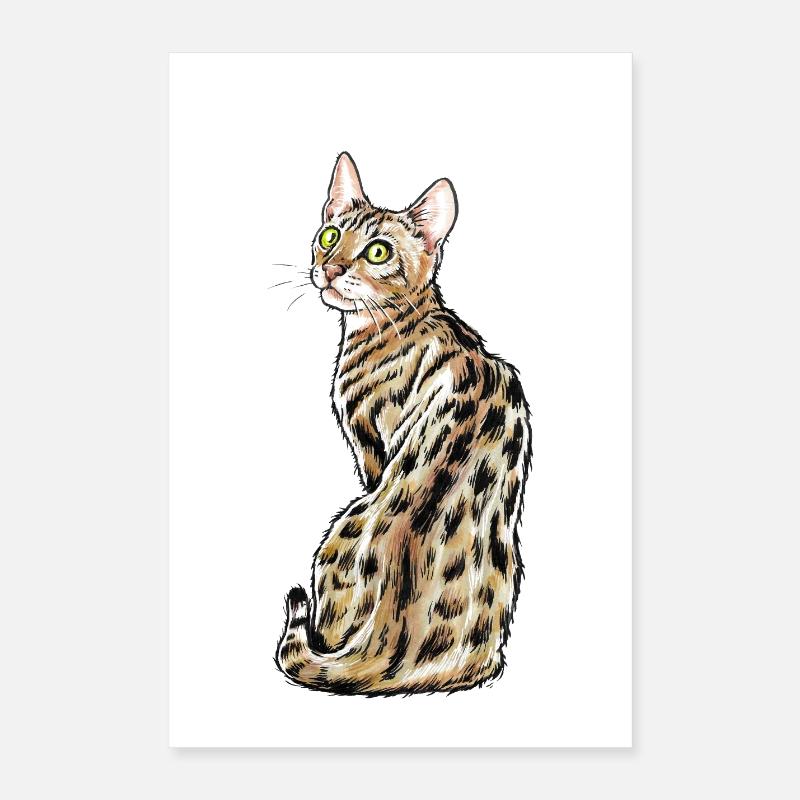 Bengal Katze Poster 40x60 cm
