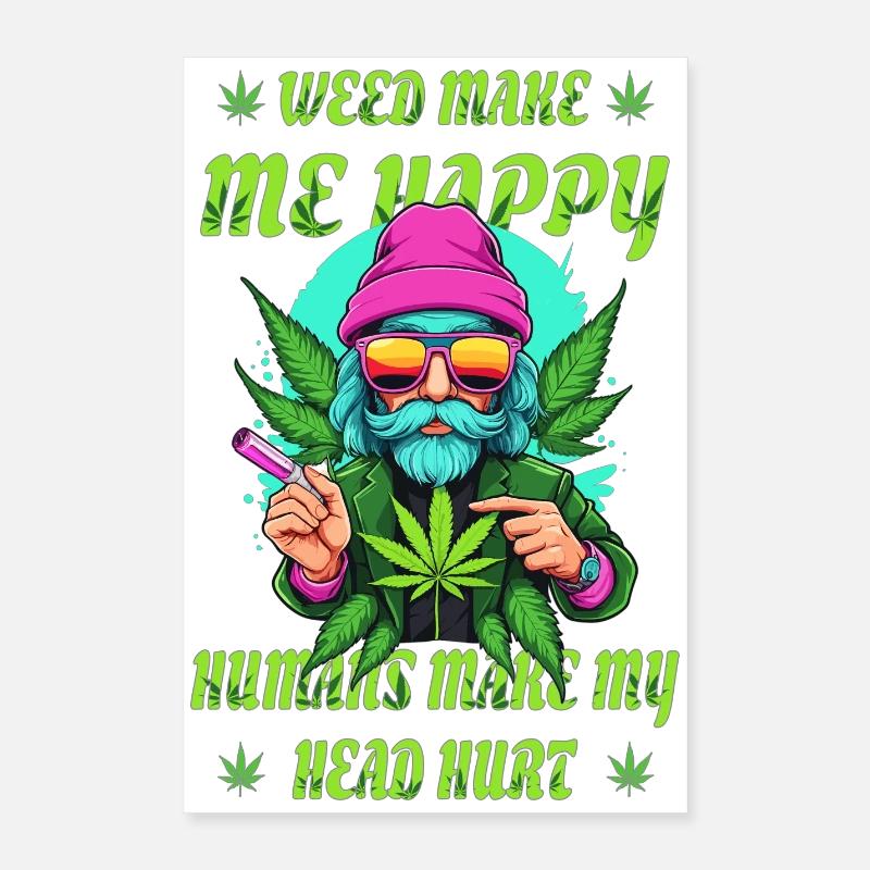 L’herbe me rend heureux... Poster 40 x 60 cm