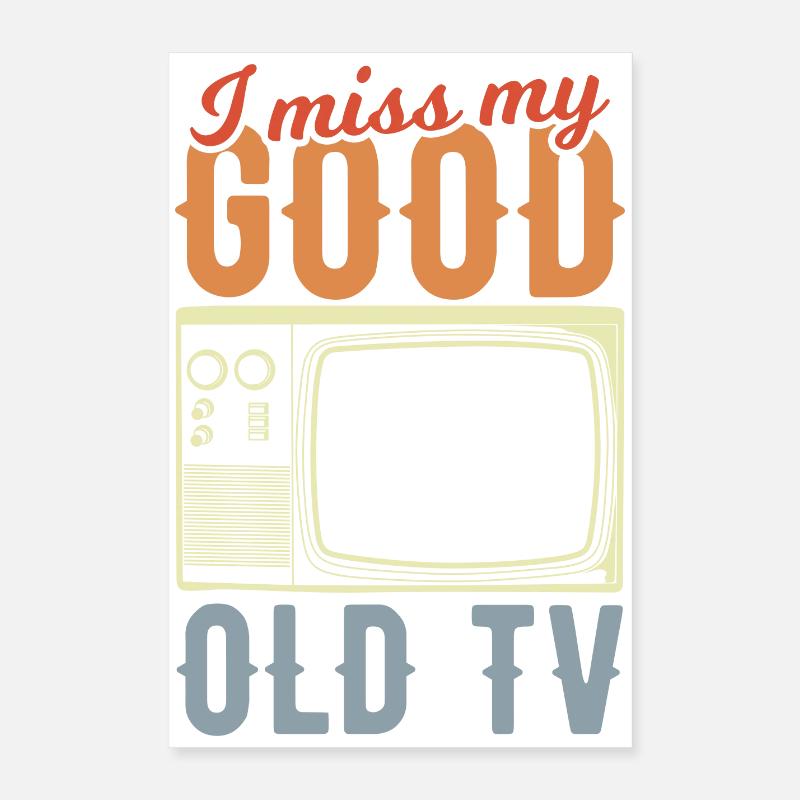 Röhrenbildfernseher Poster 40x60 cm
