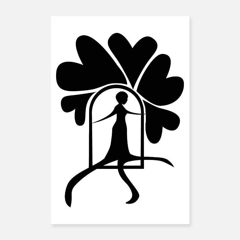 Sortez noir Poster 40 x 60 cm