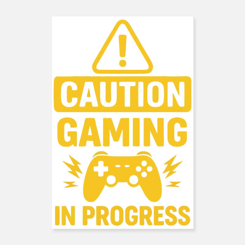 Avertissement : Jeu en cours Poster 40 x 60 cm