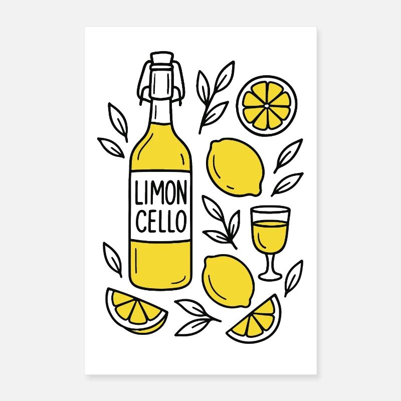 Limoncello Zitrone Motiv Poster 40x60 cm