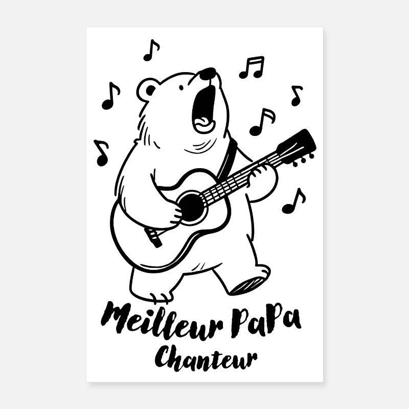 Bester singender Vater Poster 40x60 cm