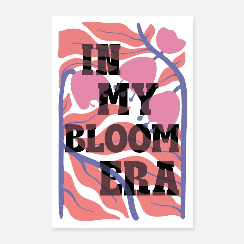 Art textuel floral de la nébuleuse Bloom Poster 40 x 60 cm