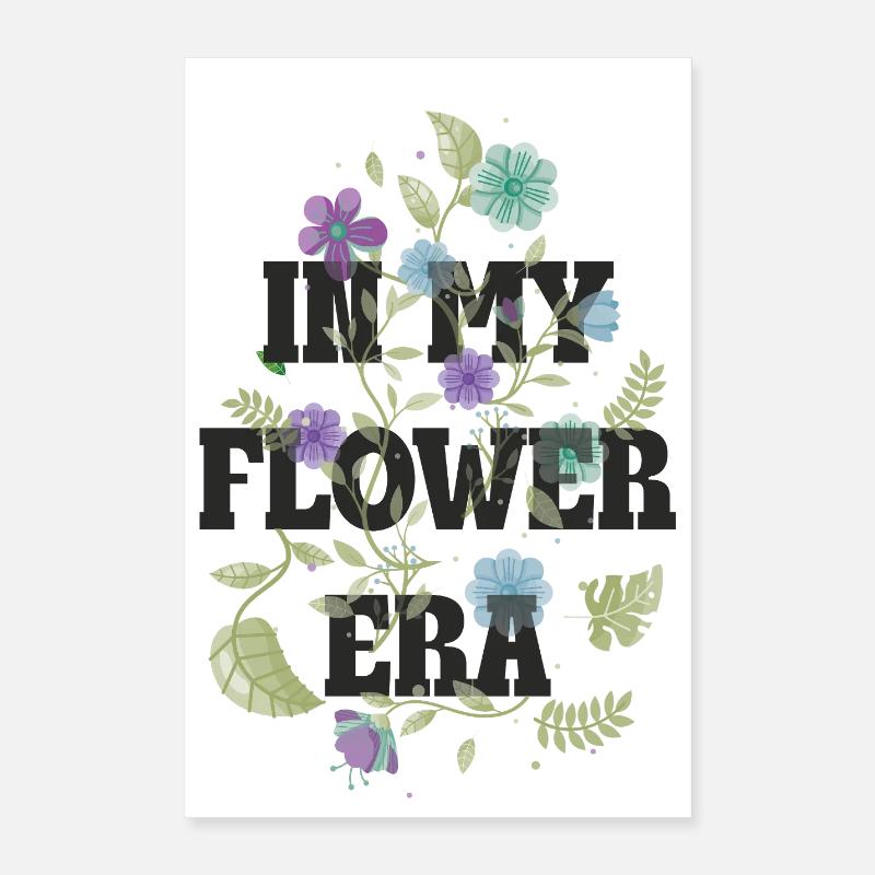 Chemins floraux de fleurs Poster 40 x 60 cm
