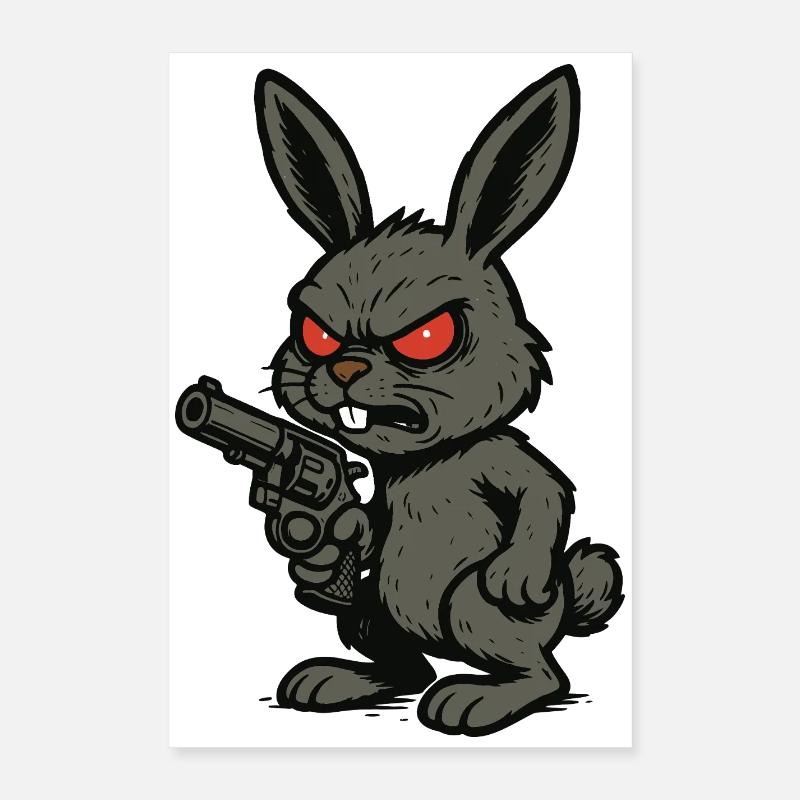 bad bunny - Poster 16" x 24" (40x60 cm) - white