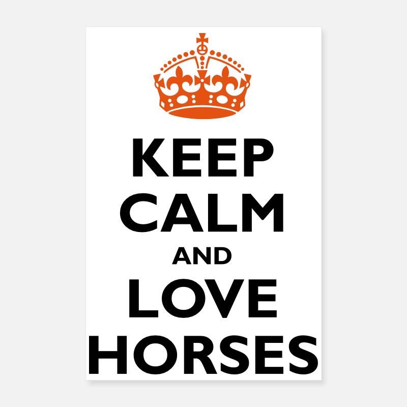 Keep Calm & Love Horses Poster 40 x 60 cm