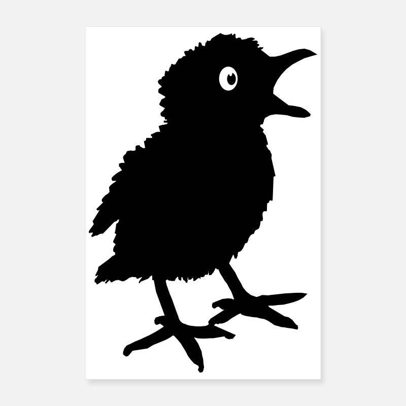 Chick Küken Piepser Vogel Schatten Poster 40x60 cm