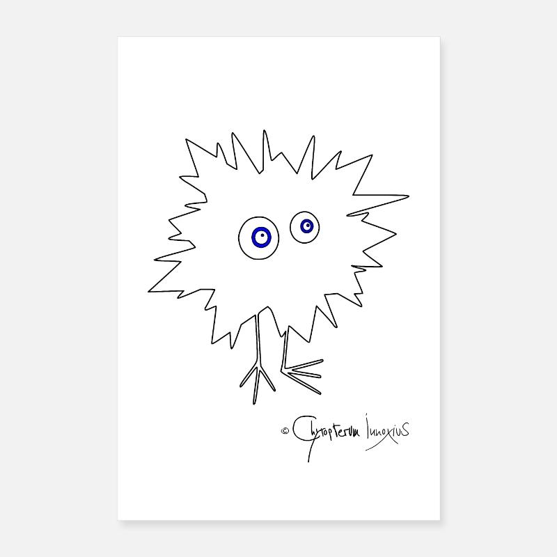 Woolly Beastie flashed © Chyropterum Innoxius Poster 16" x 24" (40x60 cm)