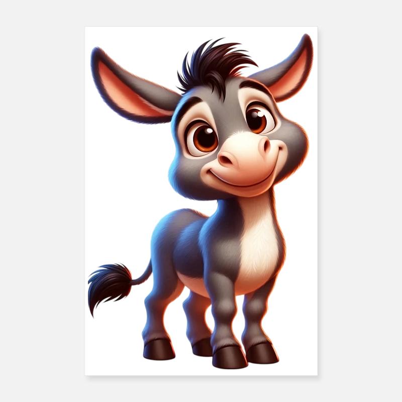 Esel Esel Schnuller Maultier Poster 40x60 cm