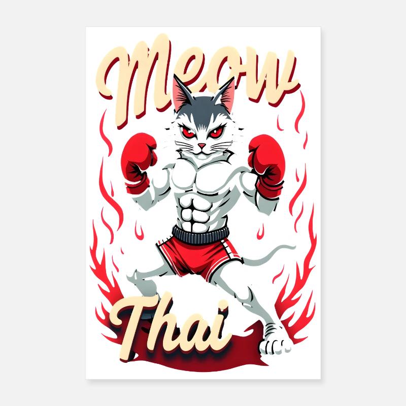 Funny Muay Thai Boxing Muay Thai Poster 40x60 cm