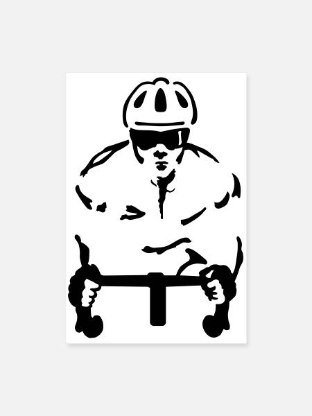 Rennrad - Poster 40x60 cm - Weiß - Vorne