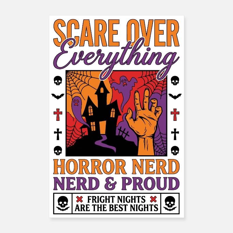 Horreur Nerd Pride Design Poster 40 x 60 cm