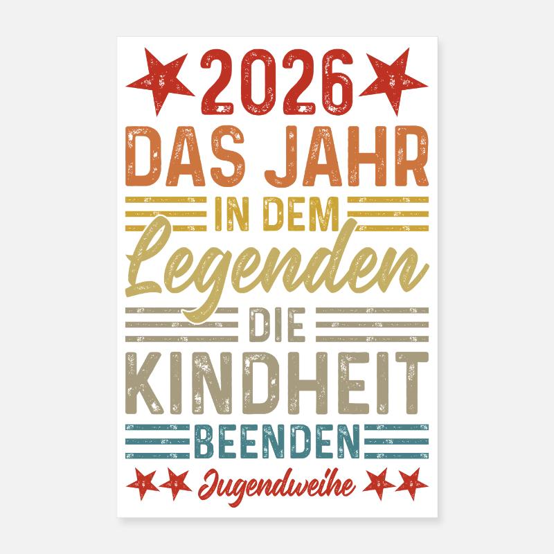 2026 L’année où les légendes mettent fin à l’enfance Poster 40 x 60 cm