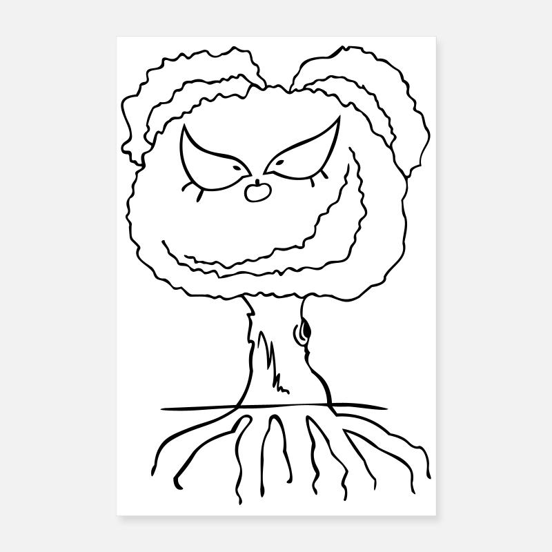 frecher Baum Poster 40x60 cm