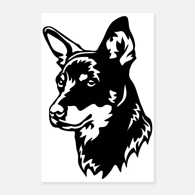 Lancashire Heeler Kopf Poster 40x60 cm