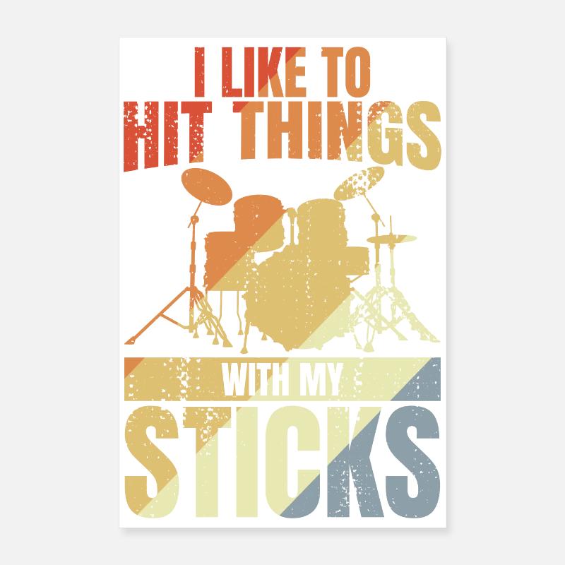 Drummer Joke Poster 16" x 24" (40x60 cm)