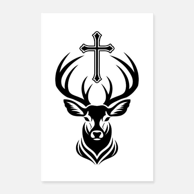 Saint-Hubert – Le cerf à la croix Poster 40 x 60 cm