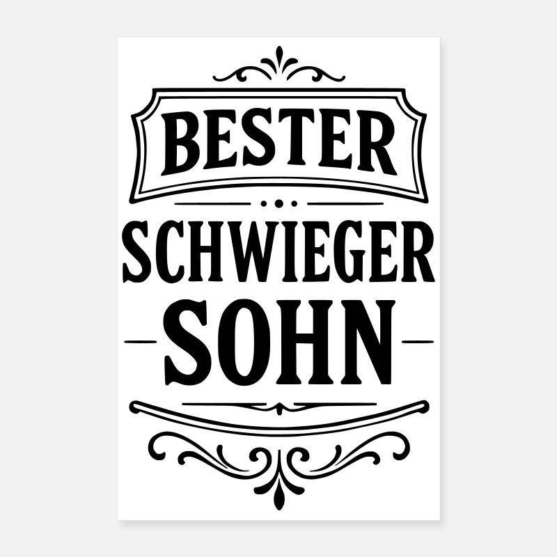 Bester Schwiegersohn Geschenk Weihnachten Poster 40x60 cm