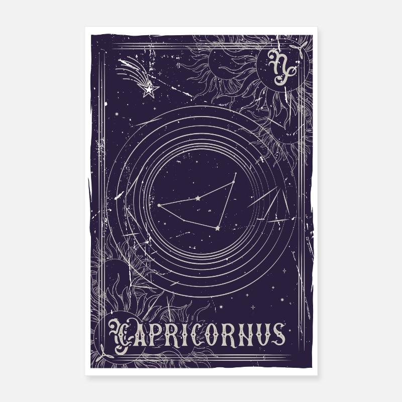 Steinbock Sternbild Ring Poster 40x60 cm