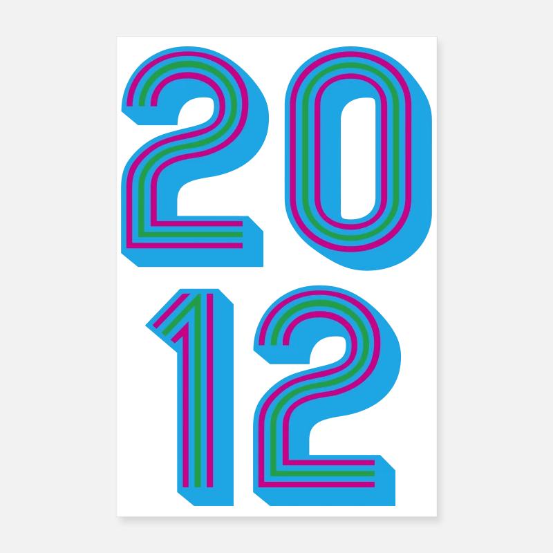2012 Geburtsjahr | Farben änderbar Poster 40x60 cm