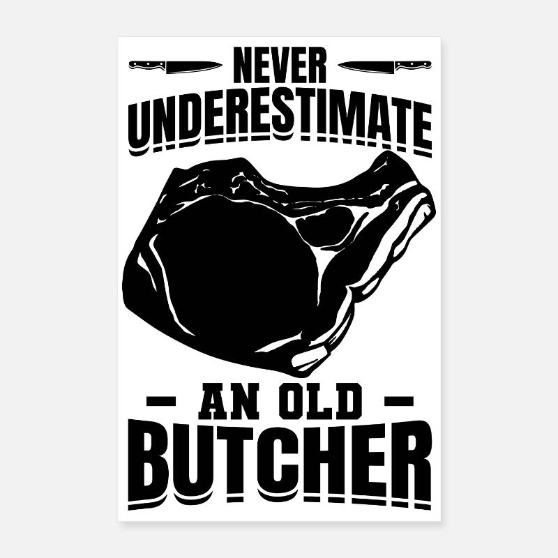 Slagter bedstefar Poster 40x60 cm