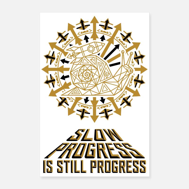 Escargot Fusée à Progrès Lent Poster 40 x 60 cm