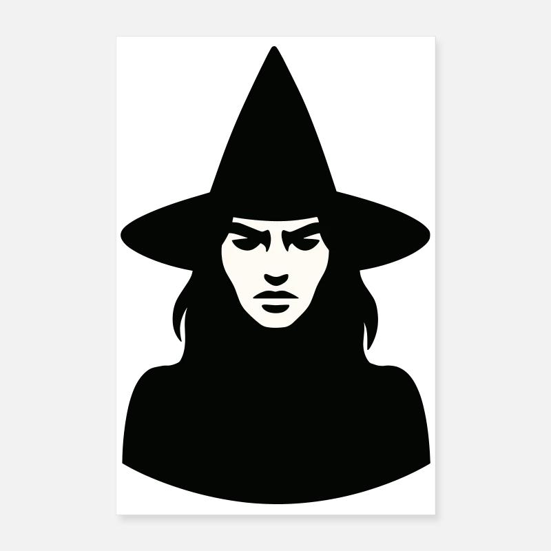 Sorcière avec chapeau Poster 40 x 60 cm
