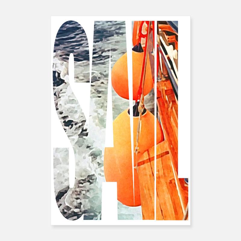 Sailing on the waves Poster 16" x 24" (40x60 cm)