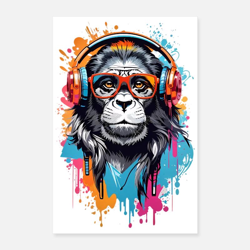 Cool monkey Poster 16" x 24" (40x60 cm)