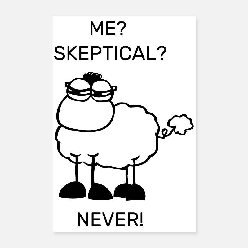 Skeptisches Schaf Poster 40x60 cm