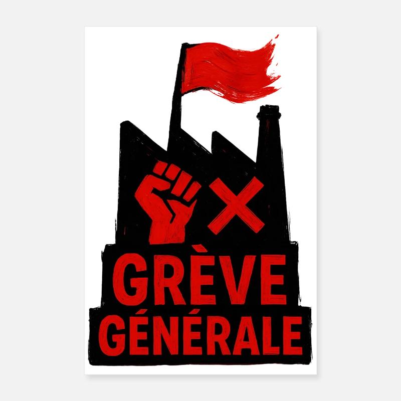 Generalstreik – Gewerkschaft Poster 40x60 cm