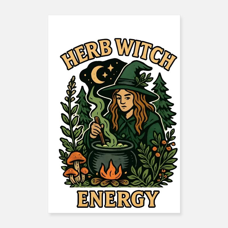 Énergie de la Sorcière Herbe Poster 40 x 60 cm