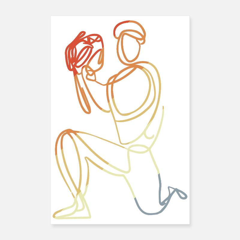Baseball Keeper Drawing Poster 16" x 24" (40x60 cm)