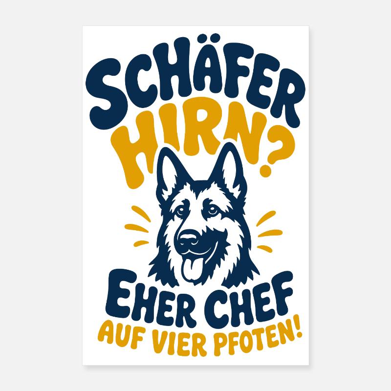 Schäferhirn Auf Vier Pfoten Poster 40x60 cm
