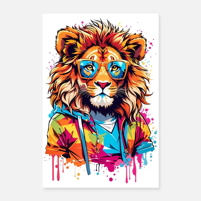 Cool Lion Poster 40 x 60 cm