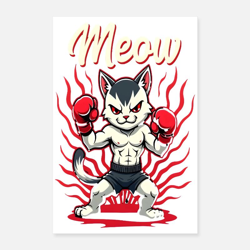 Drôle Muay Thai Boxe Muay Thai Poster 40 x 60 cm