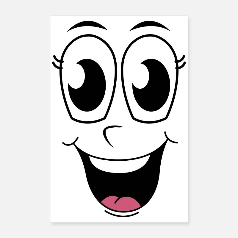 Visage heureux Poster 40 x 60 cm