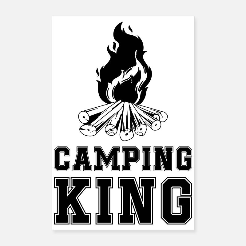 Camping King Feu de camp Poster 40 x 60 cm