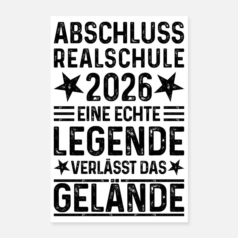 Realschule Abschluss 2026 Poster 40x60 cm