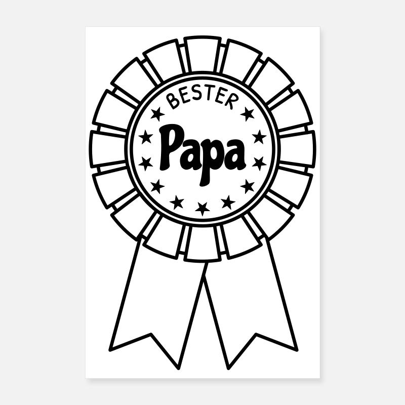 Bester Papa - Poster 40x60 cm - Weiß