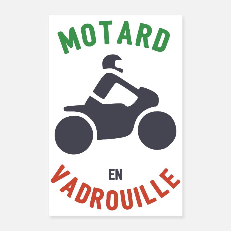Biker im Mopp Poster 40x60 cm